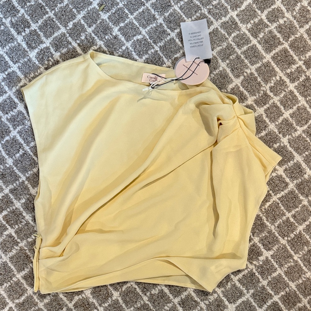 Camila Coelho Soft Yellow Blouse
